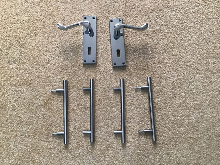 Free to collect Metal Door Handles & Pull Bars - Good Condition