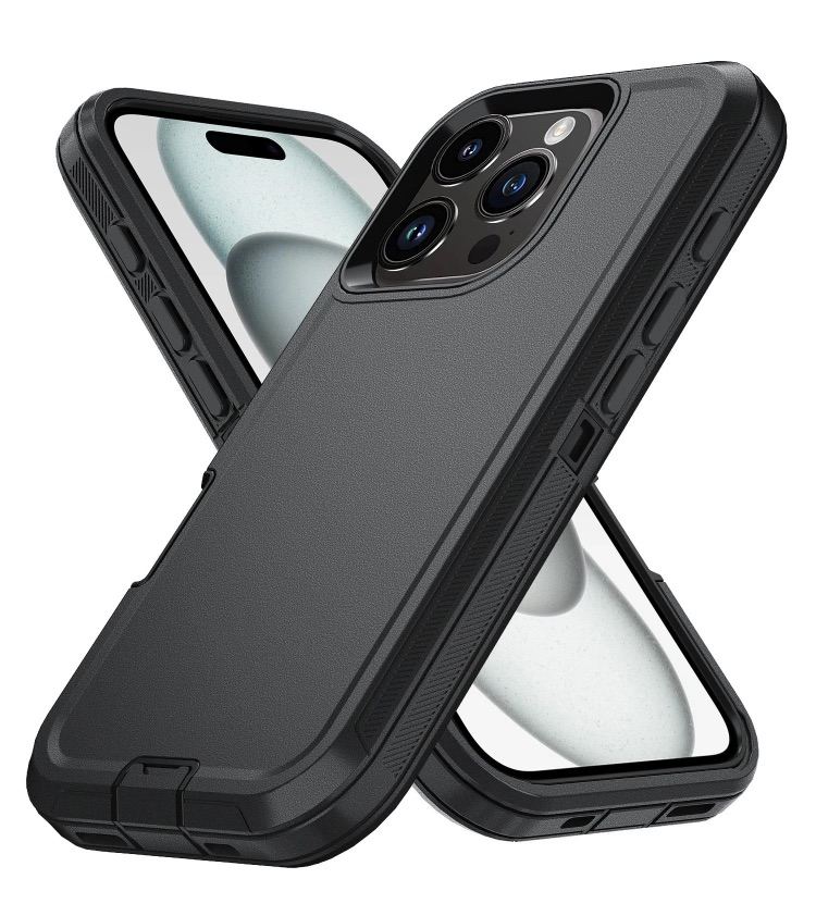 Black ShockProof Strong Armor Phone Case For iPhone XR