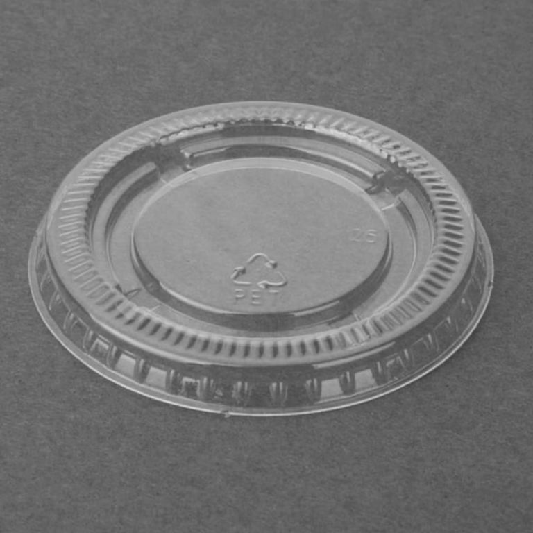 Brand New Box of 2500 75mm Diameter Clear PET Plastic Cup Tub Lids