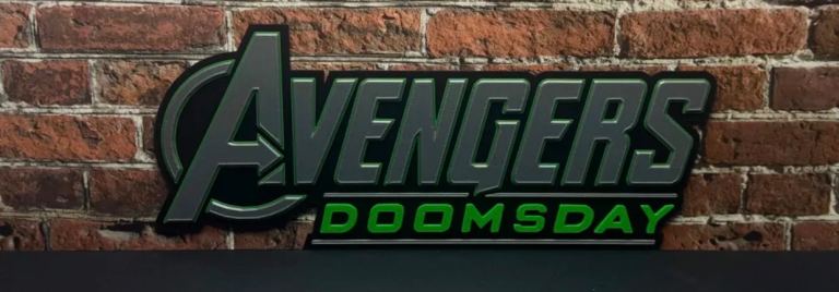 Avengers Doomsday Wall Sign - Brand New Condition, Ideal for Fan Display