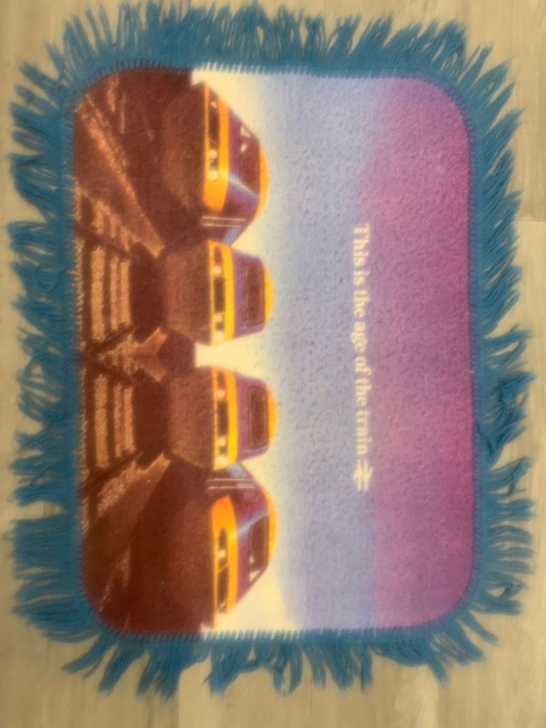Railwayana Late 1970s Age of the train (HST) rug : mat