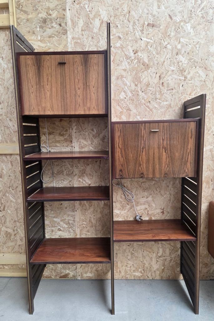 Vintage rosewood ladderax shelving bookcase