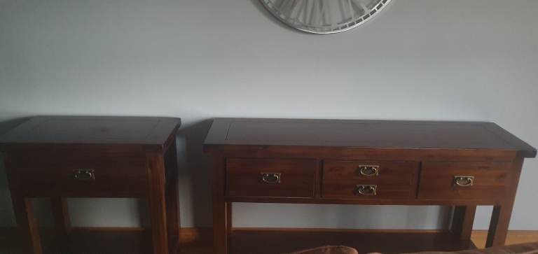 image for Console table with matching lamp table and mirror