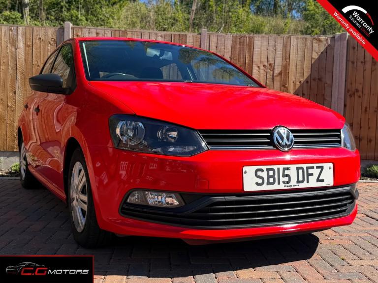 VOLKSWAGEN POLO 1.0 BlueMotion Tech S Red Manual Petrol 2015