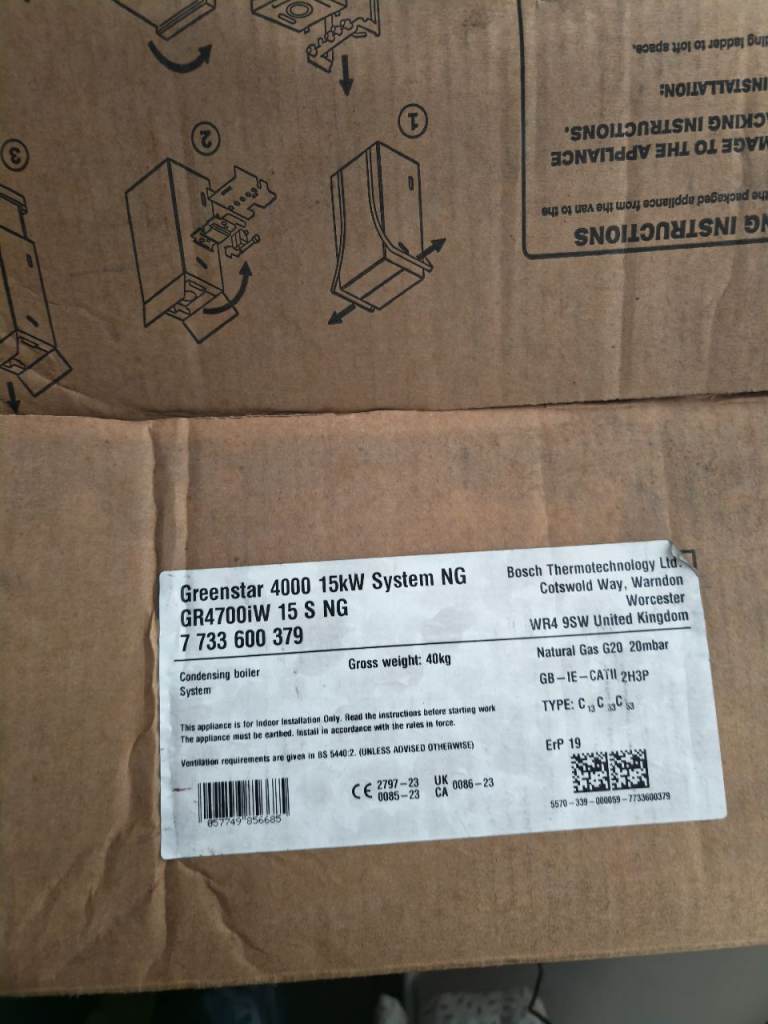 Eorcester 4000 15kw system boiler