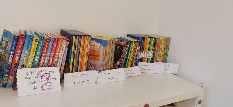 kids books:horrible geography+muderous math+brain games for clever kids. Shakespeare.bunny monkey