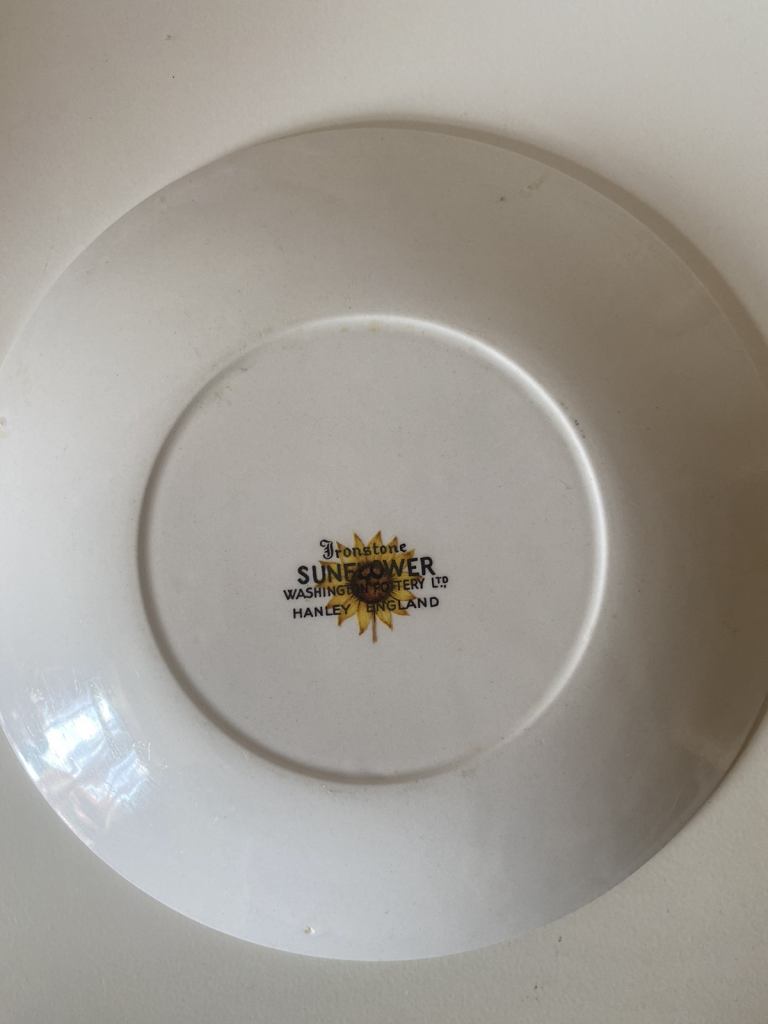 sunflower plates . Set of 2 