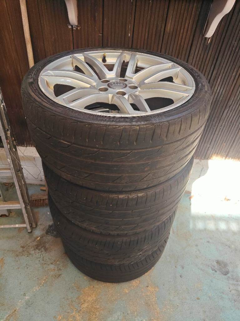 4 X Audi A5 alloys with tyres. Used condition 255/35/ZR 19 96W N2 area