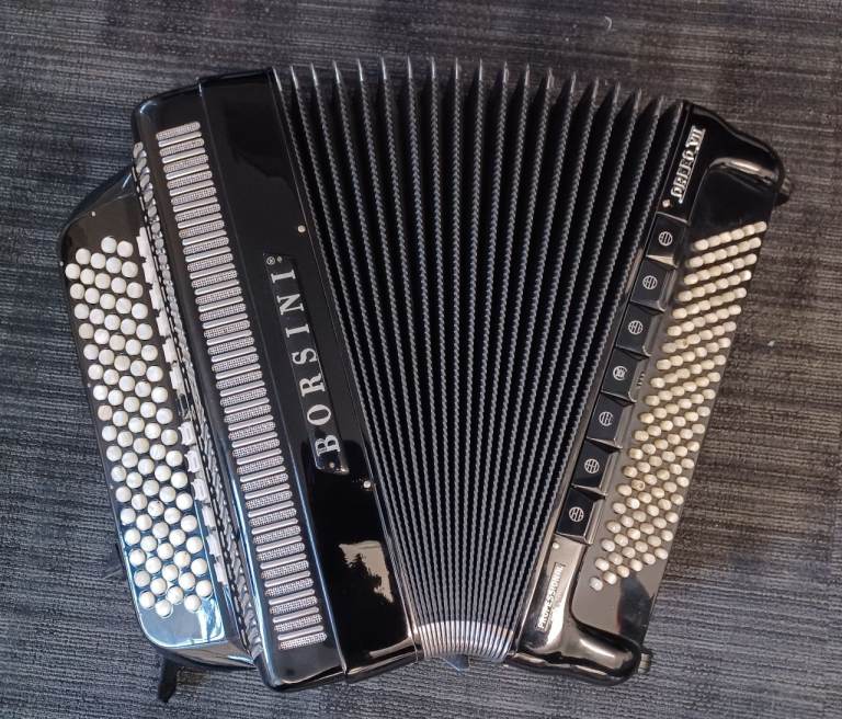 Borsini Orfeo VII cassotto chromatic button accordion 120 bass
