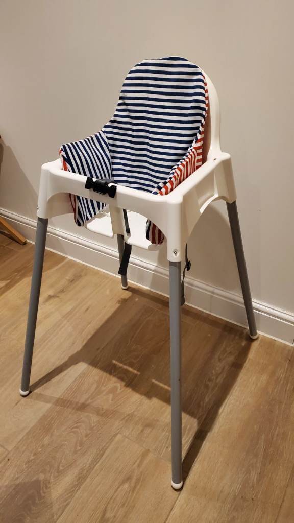 IKEA ANTILOP High Chair with Striped Cushion – Good Condition