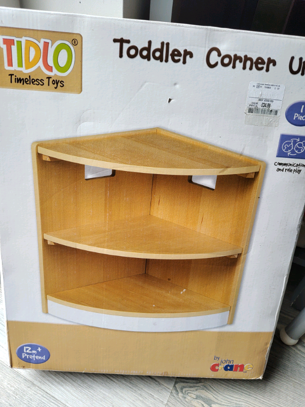 John Crane TIDLO Toddler wooden corner unit shelving nursery furniture