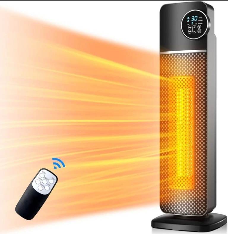 Fan Heater, PTC Space Heater with Digital Thermostat