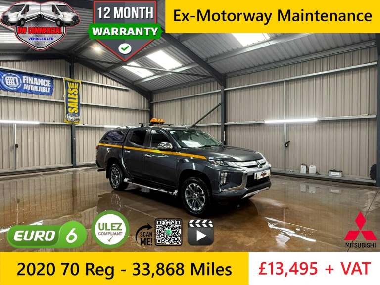 2020 70 Reg Mitsubishi L200 Di-D Warrior 4WD Double Cab Low Miles + VAT