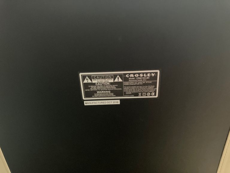 Crosley CR8005A-BK Record Player – Black & Cream, Good Condition