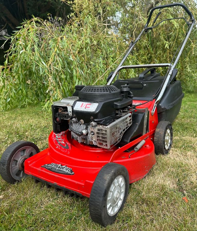 Rover 20” commercial Briggs I/C alloy lawnmower 4blade chain drive mower lifts wet grass