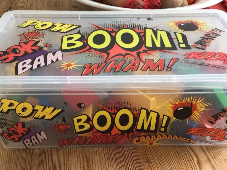 Tub of Lego duplo assorted multicolored 