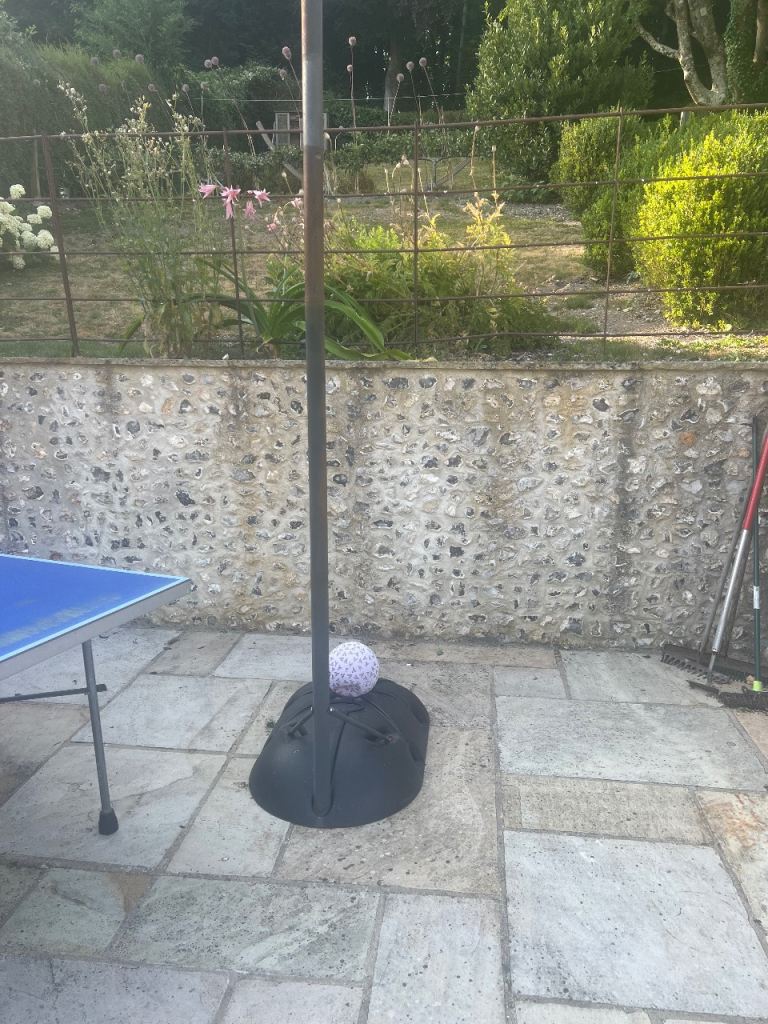 Adjustable Basketball Hoop with Base – Good Condition