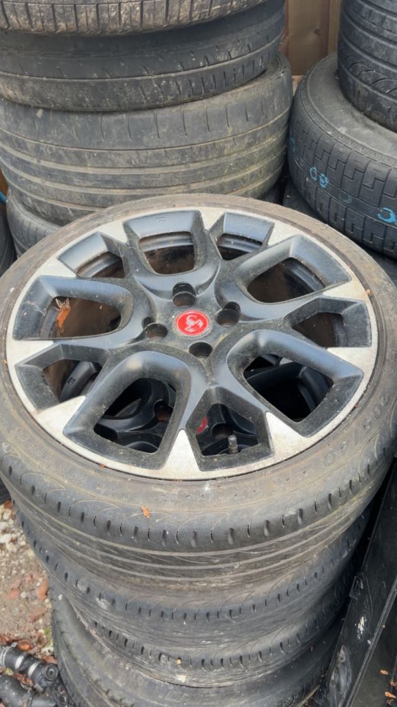 Fiat 500 Abarth 595 Diamond Cut Alloy Wheels Black