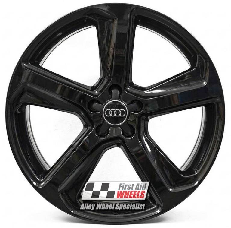 R673BG SWAP for Ours AUDI Q5 8R 4X 20'' GENUINE 5 SPOKE GLOSS BLACK ALLOY WHEELS