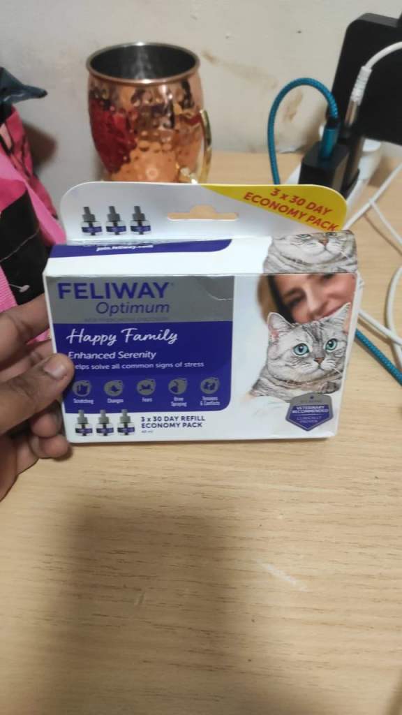 New Feliway Optimum Happy Family Enhanced Serenity Diffuser Refill for Cats