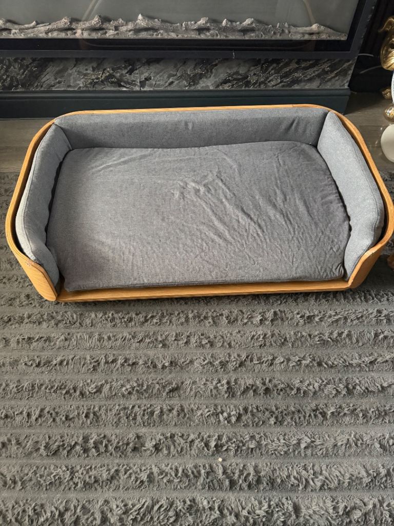 Large wooden dog bed 