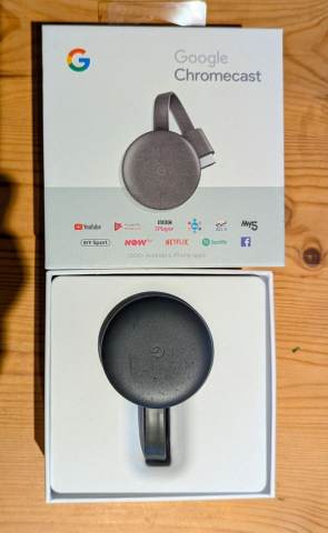 Google Chromecast (Dark Grey) - As New Condition | in Worthing