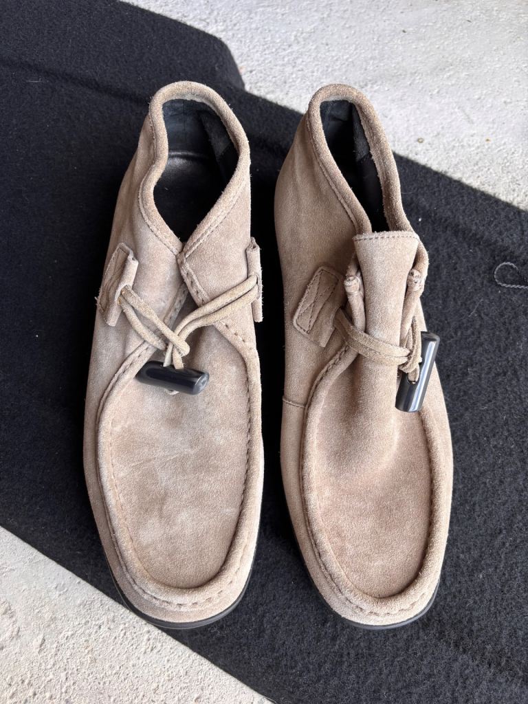 Mens Patrick Cox Beige Suede Shoes EU 44 UK 10 Vintage Retro 