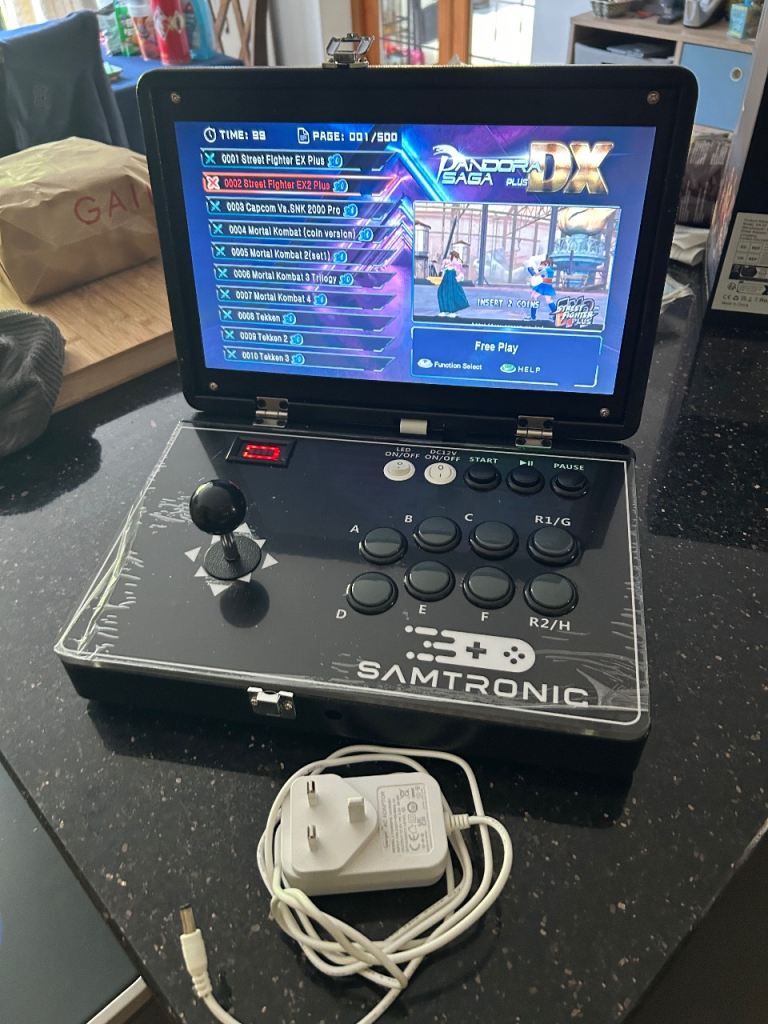 Samtronic Pandora Saga DX Retro Arcade Console with built-in screen