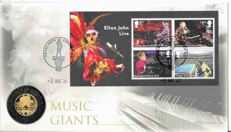 GOLD PROOF COIN 1/4OZ. ROYAL MINT ELTON JOHN MUSIC LEGENDS. LTD. ED. COVER.