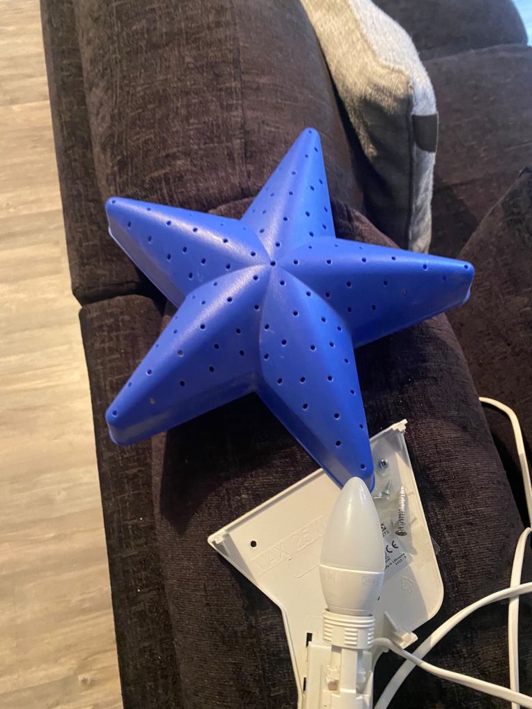 Blue IKEA star wall lamp 