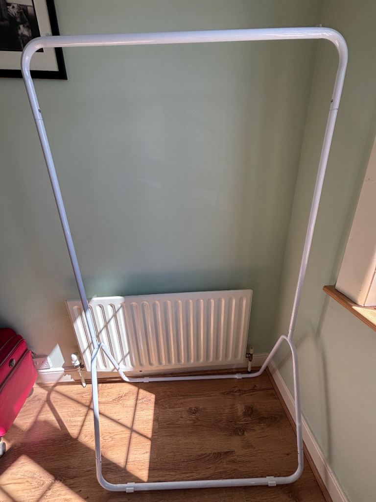 Habitat white metal clothes rail