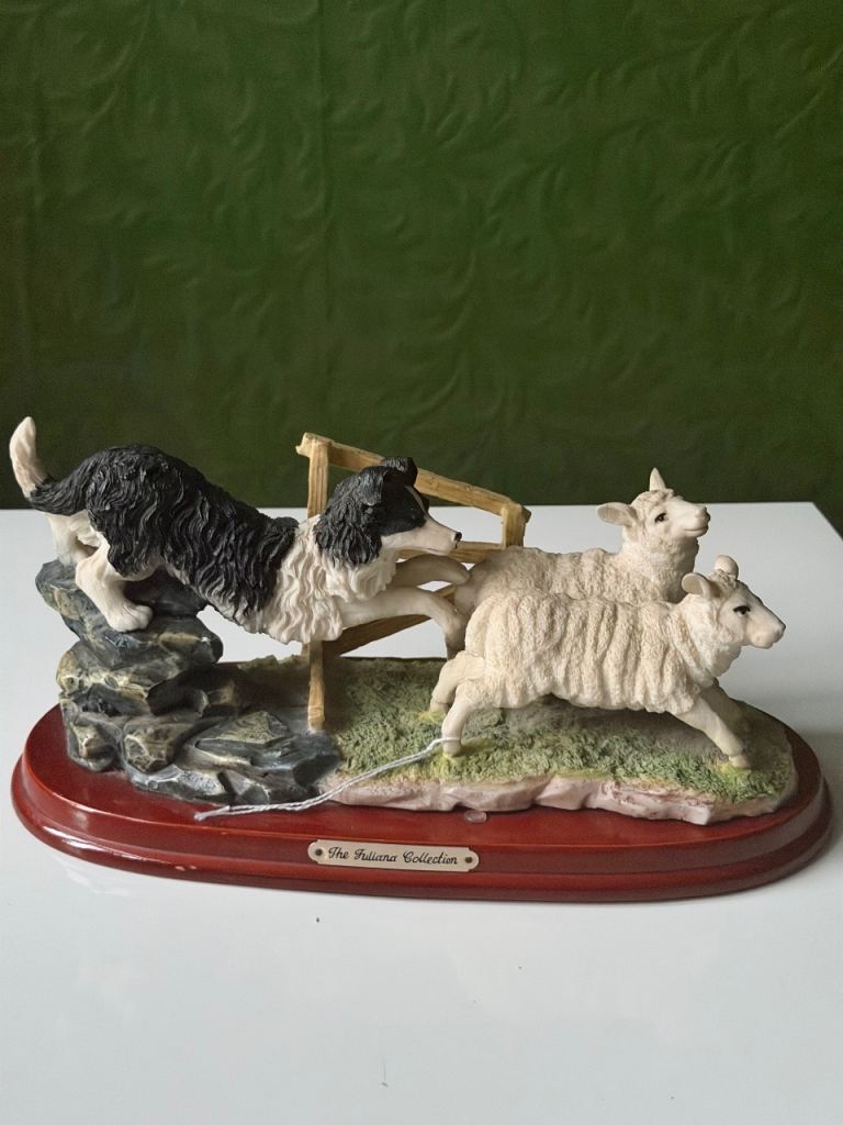 Juliana Collection Border Collie & Sheep Figurine