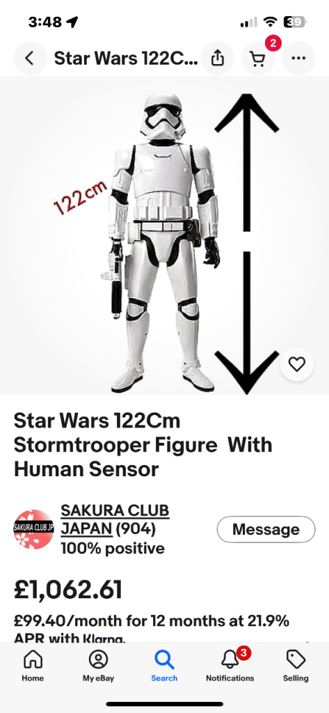 Star Wars stormtrooper Brilliant addition to any collection like new no problems 