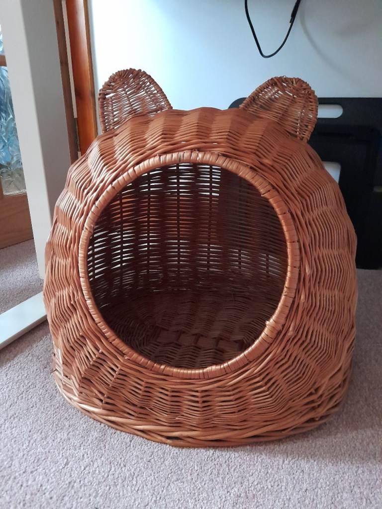 Wicker Cat Basket Pet Handmade