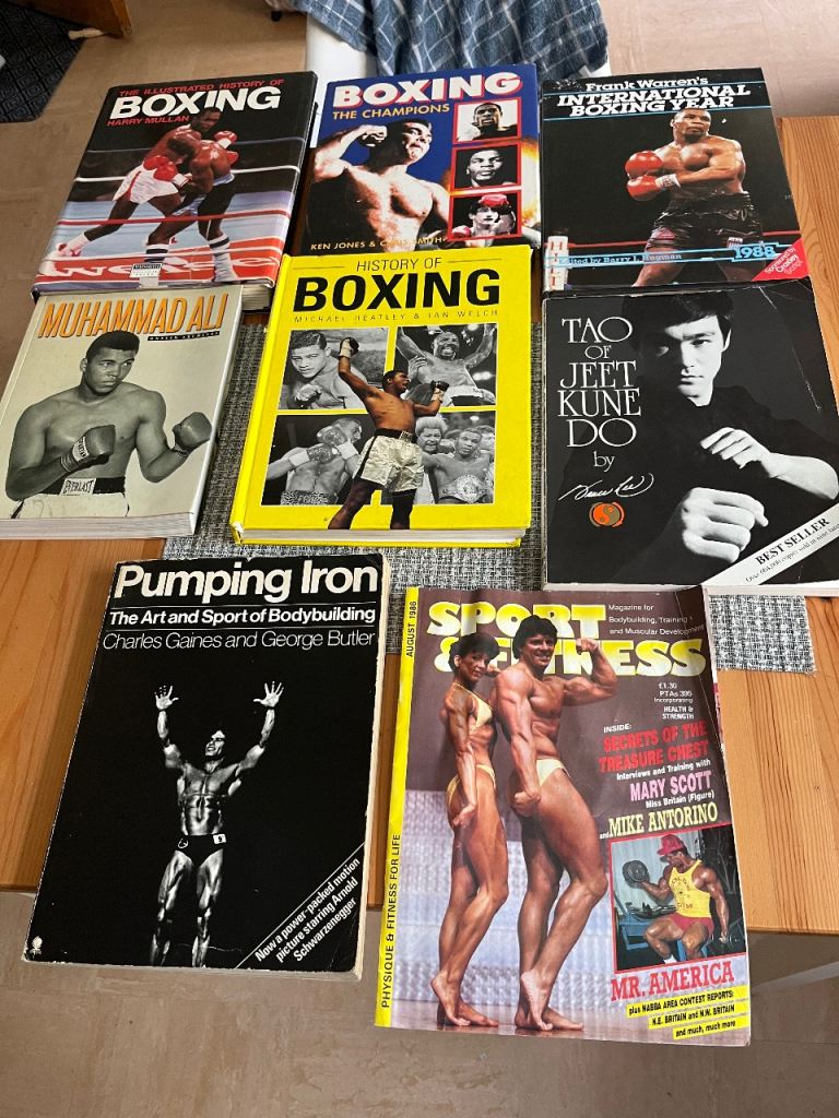 Collection of 9 Boxing & Bodybuilding Books/Magazines
