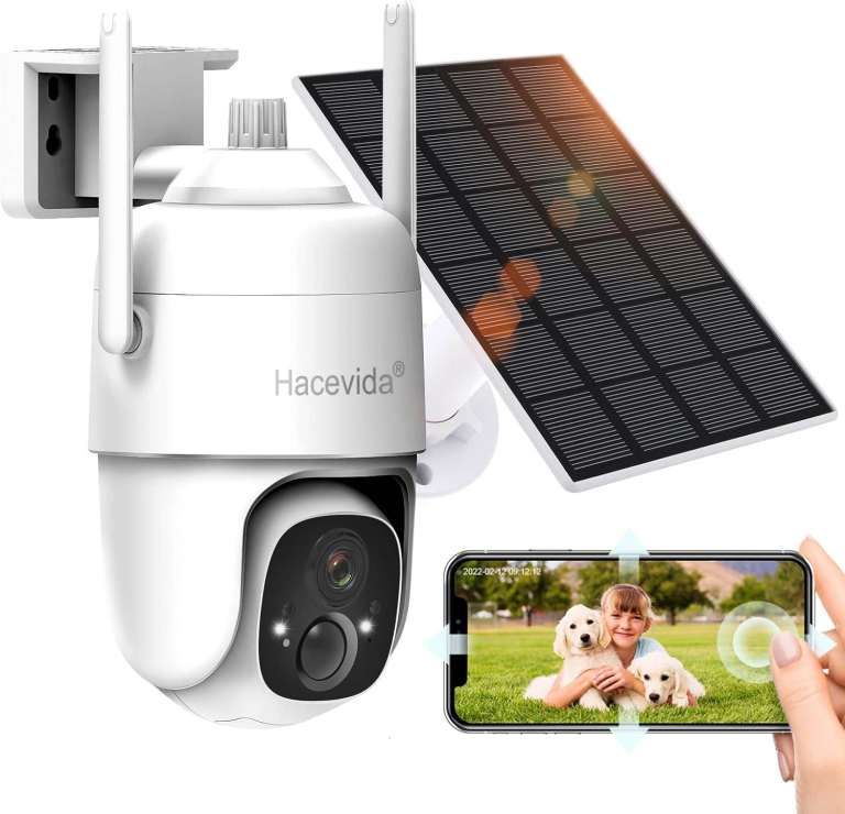 Outdoor Wireless Solar Security Camera  360° CCTV Motion Sensor/Sound 