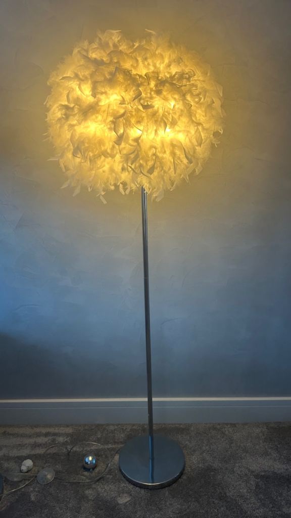 Fluffy dunelm lamp 