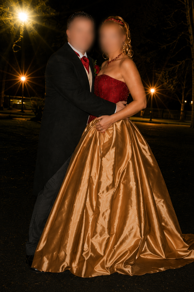 Stunning Red and Gold wedding dress,Prom/Ball Gown Dress – Good Condition