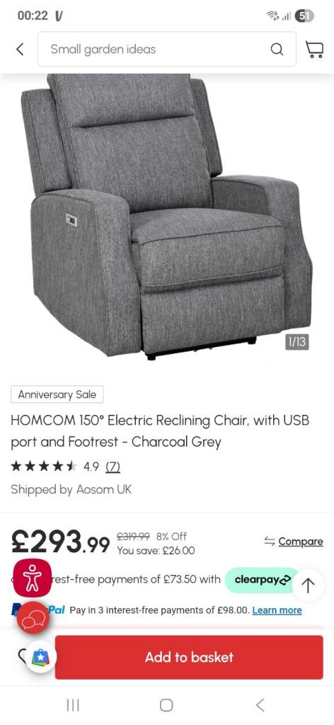 Electric recliner Armchair 