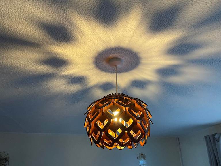 Pendant Ceiling Lamp Hand Made Statement Piece | Cosy Summer Lamp Shade B22/BC