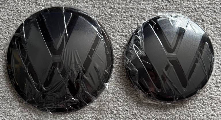 New Volkswagen VW Golf Black Front & Rear Emblem Badge Covers 8 MK8 8.5 MK8.5