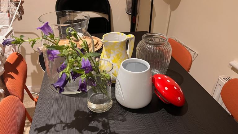 Various Glass, Ceramic Vases and Jugs