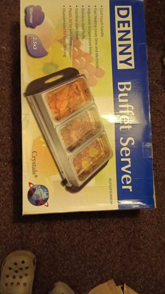 3 X 2.5L ELECTRIC BUFFET SERVER ADJUSTABLE TEMPERATURE FOOD WARMER HOTPLATE TRAY