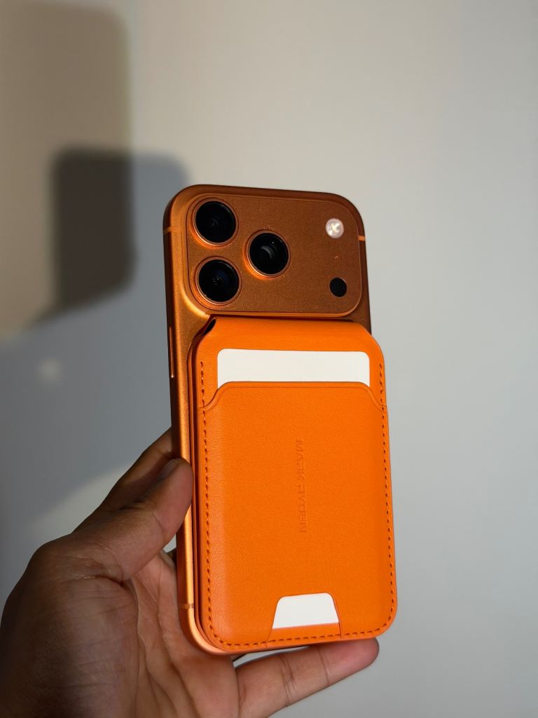 New Orange MagSafe Wallet Phone Card Holder