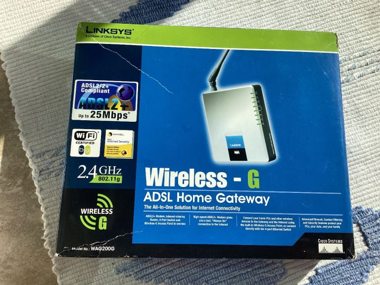 Linksys Wireless-G ADSL Home Gateway WAG200G Router