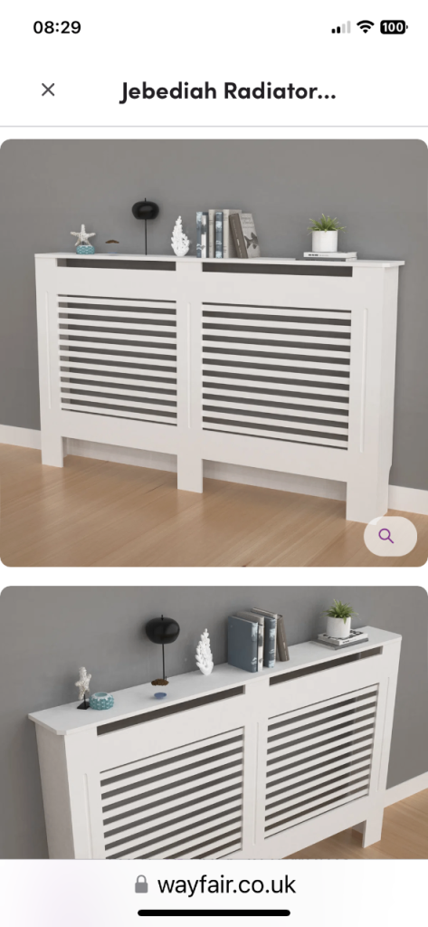 Jebediah Radiator Cover – White, As Good As New
