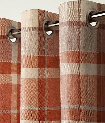 RRP £120 | 90x90 Next Highland Check - Orange/ Brown