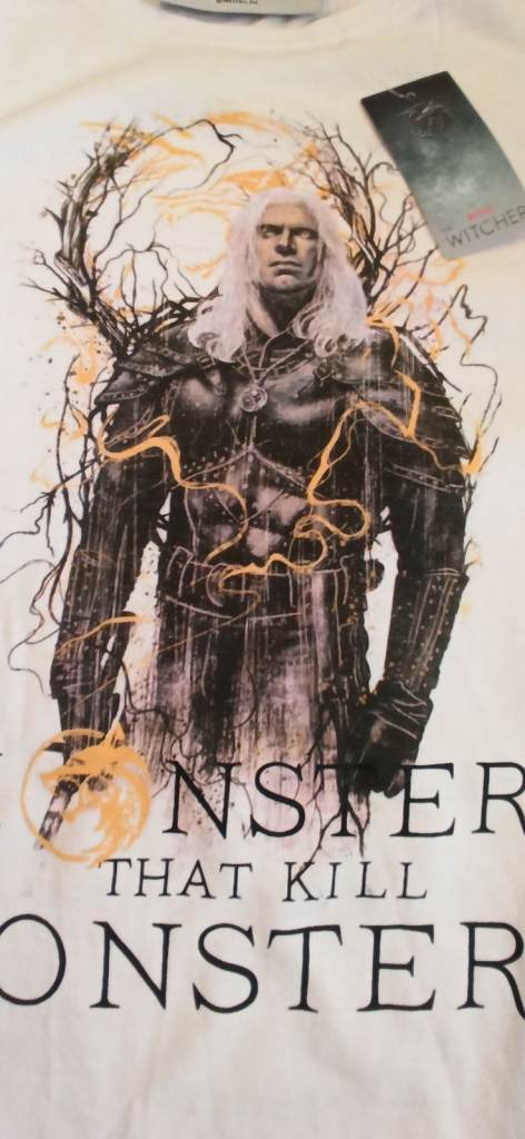 The Witcher T-Shirt White Monsters That Kill Monsters