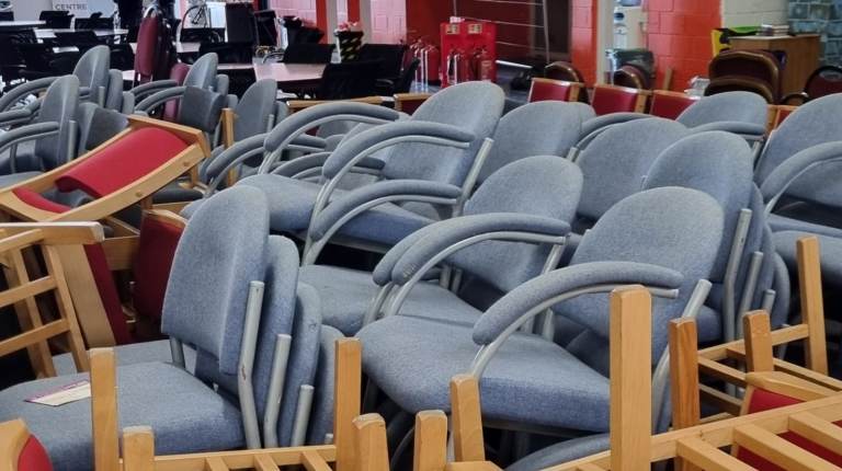 Blue Stacking Chairs