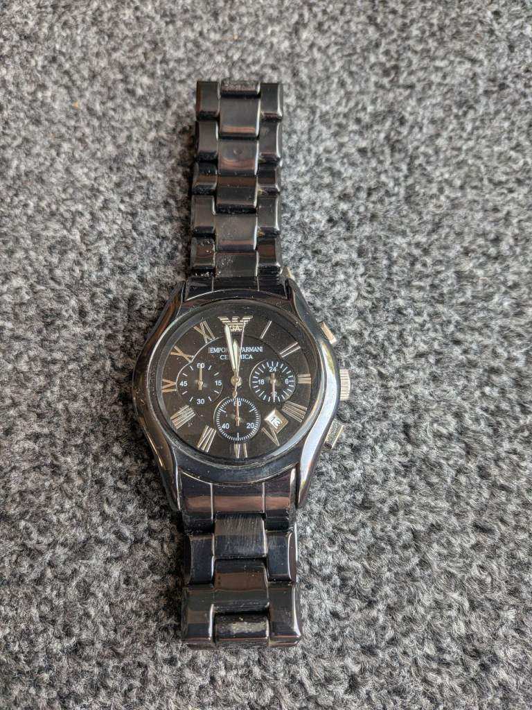 Armani Black Ceramic Watch | Genuine With Authenticity Certificate